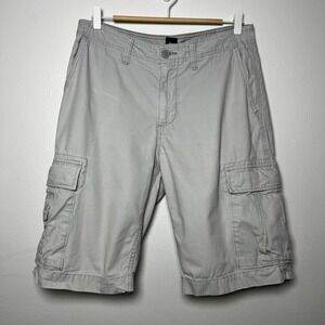 Gap Factory Khaki Cargo Long Inseam Shorts Men's size 31‎